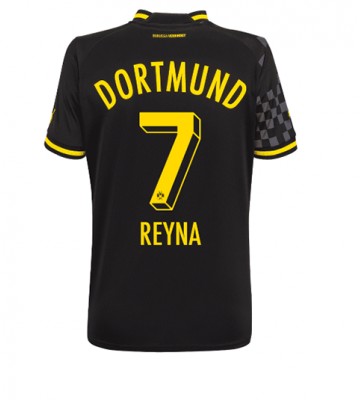 Borussia Dortmund Giovanni Reyna #7 Bortedrakt Kvinner 2022-23 Kortermet